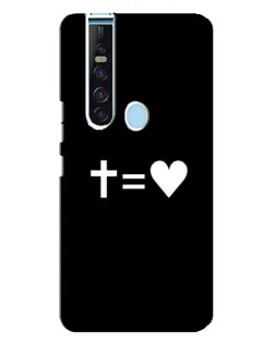 Чехол для TECNO Camon 15 Pro с картинкой «Крест и Сердце»