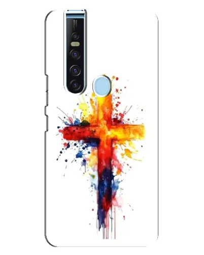 Чехол для TECNO Camon 15 Pro с картинкой «Акварельный крест»