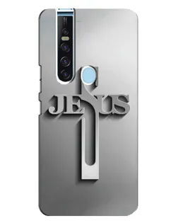 Чохол для TECNO Camon 15 Pro з картинкою «Металевий хрест Jesus» Чохол для TECNO Camon 15 Pro з картинкою «Металевий хрест Jesus»