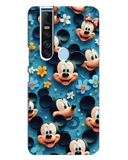 Чехол для TECNO Camon 15 Pro с картинкой «Паттерн Микки и Минни»