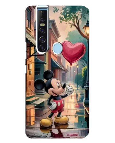 Чехол для TECNO Camon 15 Pro с картинкой «Микки и шарик-сердце»
