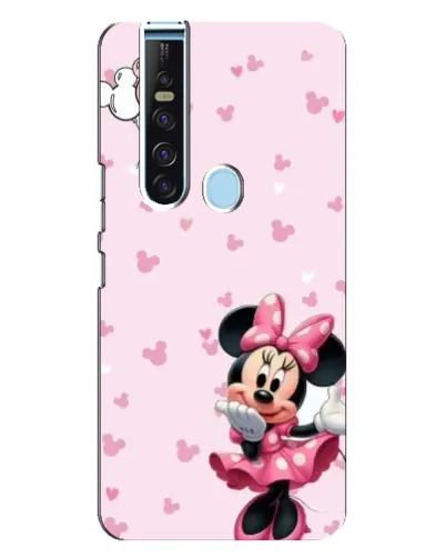 Чехол для TECNO Camon 15 Pro с картинкой «Минни Маус и сердечки»