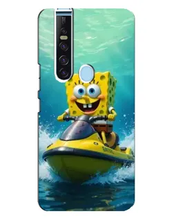 Чехол для TECNO Camon 15 Pro с картинкой «Спанч Боб на гидроцикле» Чехол для TECNO Camon 15 Pro с картинкой «Спанч Боб на гидроцикле»