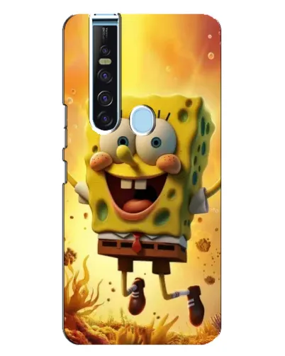 Чехол для TECNO Camon 15 Pro с картинкой «Губка Боб прыгает»