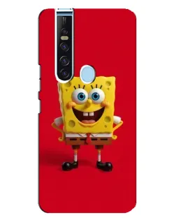 Чехол для TECNO Camon 15 Pro с картинкой «Спанч Боб на красном»