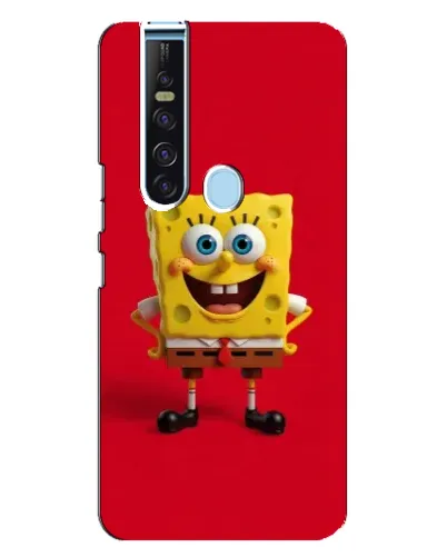 Чехол для TECNO Camon 15 Pro с картинкой «Спанч Боб на красном»