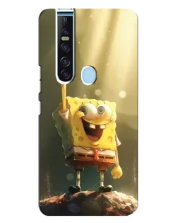 Чехол для TECNO Camon 15 Pro с картинкой «Сияющий Спанч Боб»