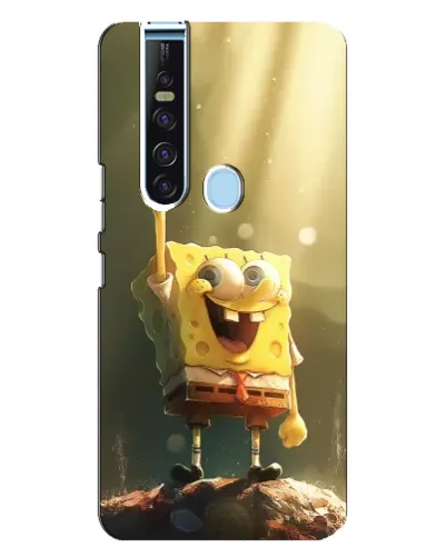 Чехол для TECNO Camon 15 Pro с картинкой «Сияющий Спанч Боб»