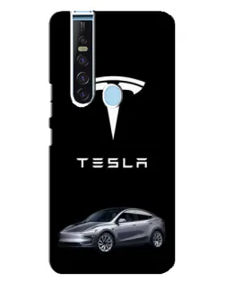 Чехол для TECNO Camon 15 Pro с картинкой «Tesla Model Y»