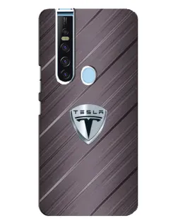 Чехол для TECNO Camon 15 Pro с картинкой «Металлическая текстура Tesla»