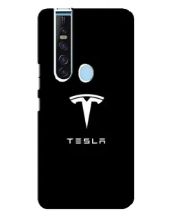 Чехол для TECNO Camon 15 Pro с картинкой «Tesla White Logo»