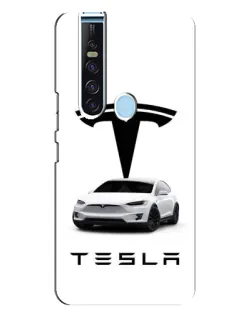 Чехол для TECNO Camon 15 Pro с картинкой «Tesla White Style»