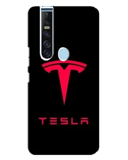 Чехол для TECNO Camon 15 Pro с картинкой «Tesla Red Logo»
