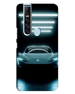 Чехол для TECNO Camon 15 Pro с картинкой «Tesla в неоне»