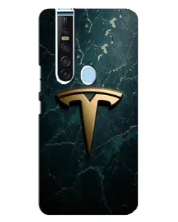 Чехол для TECNO Camon 15 Pro с картинкой «Мраморная Tesla Gold»