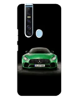 Чехол для TECNO Camon 15 Pro с картинкой «Mercedes — неоновый лого»