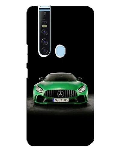 Чехол для TECNO Camon 15 Pro с картинкой «Mercedes — неоновый лого»