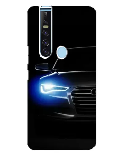 Чехол для TECNO Camon 15 Pro с картинкой «Неоновый взгляд Audi»