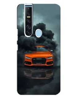 Чехол для TECNO Camon 15 Pro с картинкой «Audi в облаках дыма»