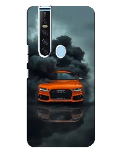 Чехол для TECNO Camon 15 Pro с картинкой «Audi в облаках дыма»