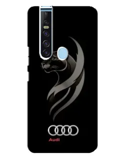 Чехол для TECNO Camon 15 Pro с картинкой «Графика — пантера и Audi»