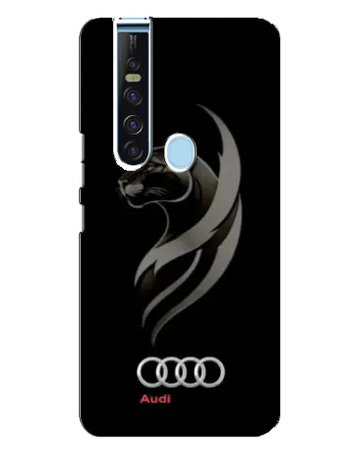 Чехол для TECNO Camon 15 Pro с картинкой «Графика — пантера и Audi»