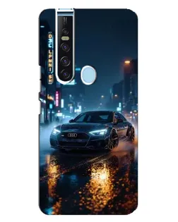 Чехол для TECNO Camon 15 Pro с картинкой «Ночной город и Audi»