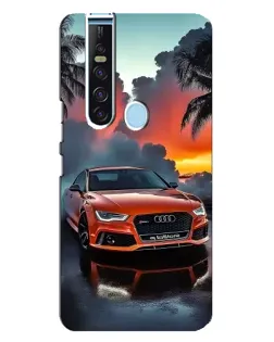 Чехол для TECNO Camon 15 Pro с картинкой «Audi — закат»