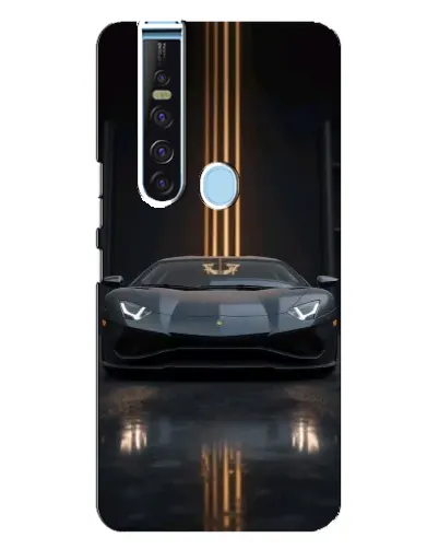 Чехол для TECNO Camon 15 Pro с картинкой «Lamborghini золотые линии»