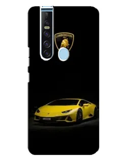 Чехол для TECNO Camon 15 Pro с картинкой «Lamborghini желтый акцент»