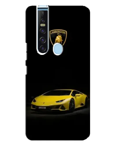 Чехол для TECNO Camon 15 Pro с картинкой «Lamborghini желтый акцент»