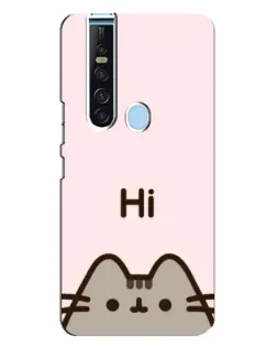 Чехол для TECNO Camon 15 Pro с картинкой «Пушин говорит Hi»