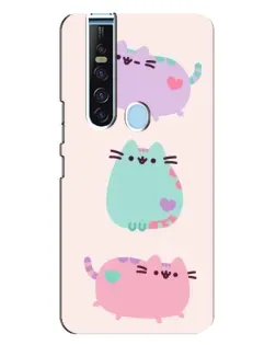 Чехол для TECNO Camon 15 Pro с картинкой «Pusheen трио»