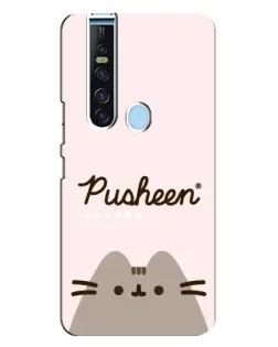 Чехол для TECNO Camon 15 Pro с картинкой «Pusheen логотип»