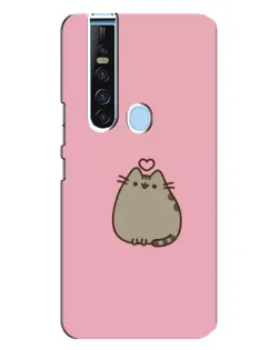 Чехол для TECNO Camon 15 Pro с картинкой «Pusheen сердце»