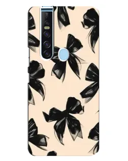 Чехол для TECNO Camon 15 Pro с картинкой «Паттерн черные банты»