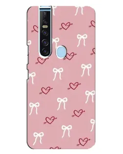 Чехол для TECNO Camon 15 Pro с картинкой «Сердца и банты»