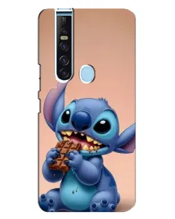 Чехол для TECNO Camon 15 Pro с картинкой «Стич ест шоколад»