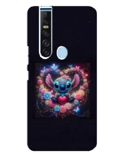 Чехол для TECNO Camon 15 Pro с картинкой «Stitch в цветах»