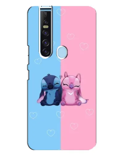 Чохол для TECNO Camon 15 Pro з картинкою «Stitch та Angel Love»