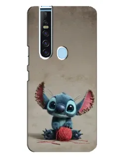 Чехол для TECNO Camon 15 Pro с картинкой «Стич на коричневом фоне»