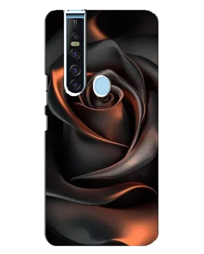 Чехол для TECNO Camon 15 Pro с картинкой «Шелковая черная роза»