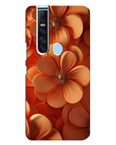 Чехол для TECNO Camon 15 Pro с картинкой «Оранжевый макро цветок»