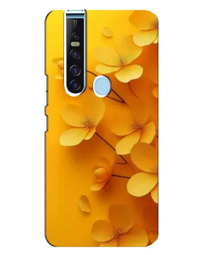 Чехол для TECNO Camon 15 Pro с картинкой «Золотые лепестки»