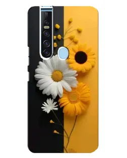Чехол для TECNO Camon 15 Pro с картинкой «Подсолнух и ромашка»
