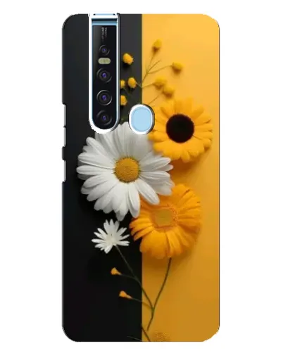 Чехол для TECNO Camon 15 Pro с картинкой «Подсолнух и ромашка»