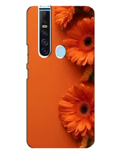 Чехол для TECNO Camon 15 Pro с картинкой «Оранжевые герберы»