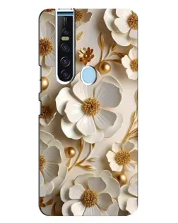Чехол для TECNO Camon 15 Pro с картинкой «Белие бумажние  цвети»
