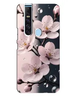 Чехол для TECNO Camon 15 Pro с картинкой «Нежная сакура и капли»