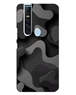 Чохол для TECNO Camon 15 Pro з картинкою «Темний абстрактний камуфляж»